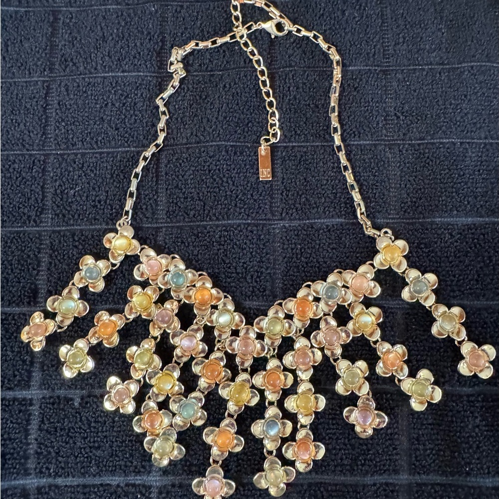 Floral Multicolor Statement Necklace